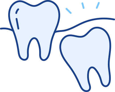 icon of two individual teeth